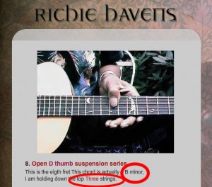 Richie Havens' B minor chord